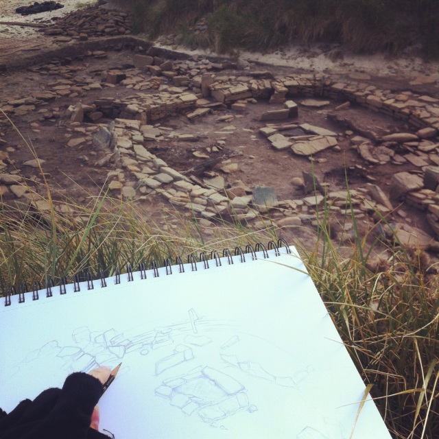 Starting a bit of sketching at structure 7. 